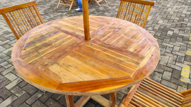 istock Wooden table - Stock photo 1382699824