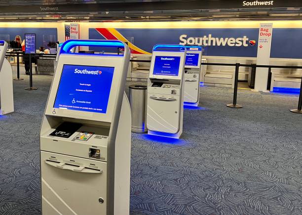 Southwest Airlines Check In Kiosks stock photo