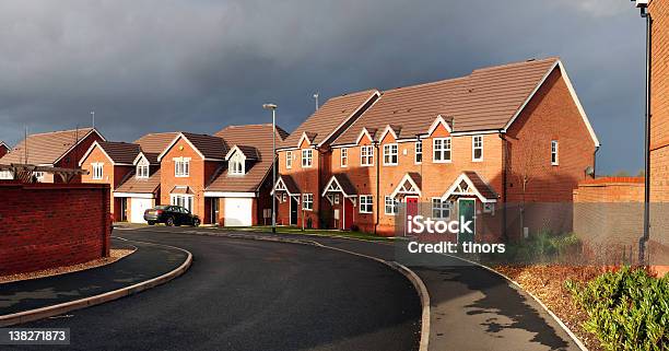 Surburbia Housing Estate Panoramic Stock Photo - Download Image Now - House, Housing Development, New
