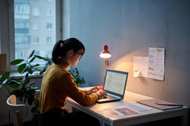 istock Woman working online on laptop 1382750236
