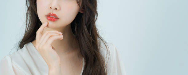 istock Woman with long hair with make-up 1382768785