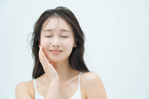 istock A black-haired woman with a moist atmosphere 1382780639