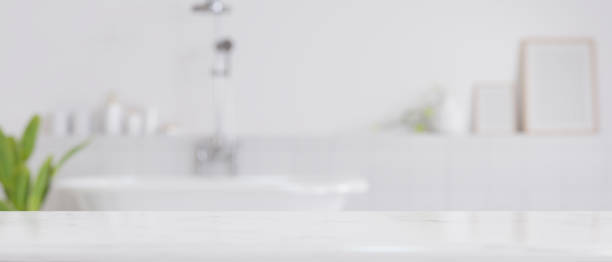 istock White marble bathroom countertop with copy space 1382784453