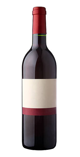 istock Bottle of red wine with blank label 138279406