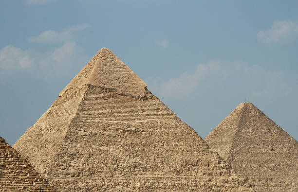 Pyramids of Giza (close up) A close up shot of the three pyramids in Giza, Egypt. pyramid giza pyramids close up egypt stock pictures, royalty-free photos & images