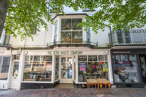 The Zero Waste Company Vegetarian Restaurant on The Pantiles at Royal Tunbridge Wells in Kent, England. It is now permanently closed.