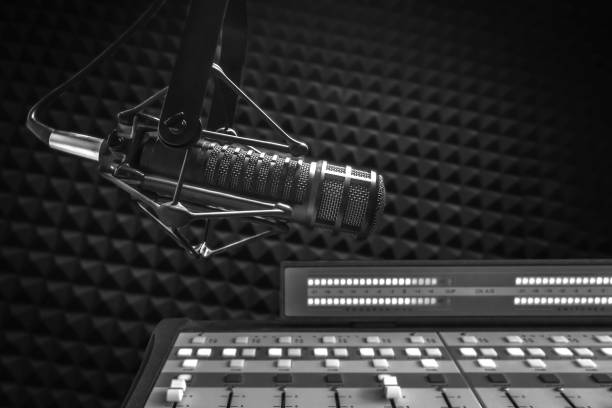 istock Professional microphone and sound mixer 1382810294