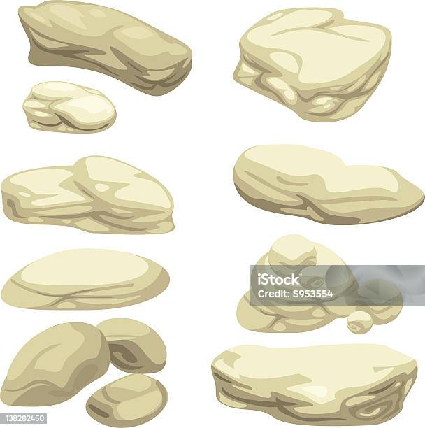 Ilustração De Pedra - Arte vetorial de stock e mais imagens de Rocha - Rocha, Acabado, Amontoar