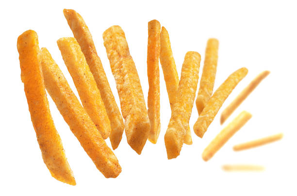 istock French fries levitate on a white background 1382826664