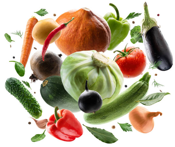 Large set of isolated vegetables on a white background
