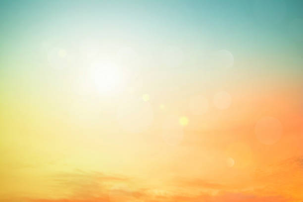 istock Relaxing outdoors vacation landscape concept: Abstract blurred sunlight beach colorful blurred bokeh background with retro effect autumn sunset sky have blue bright, white, and color orange calm. 1382827499