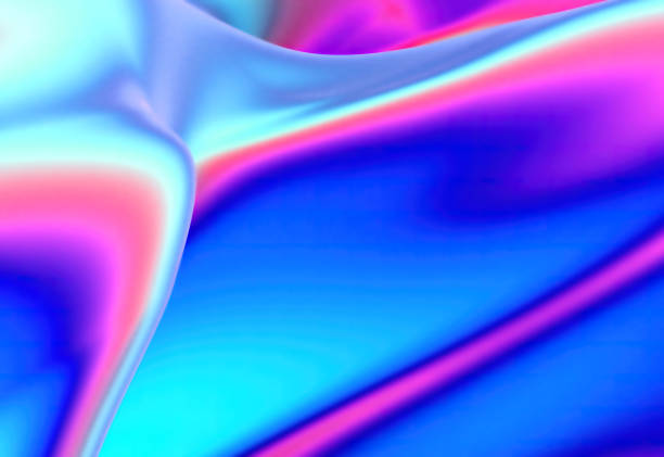 3d rendering Curve Dynamic watercolor texture blend Fluid Liquid Wallpaper. Light Pastel Cold Color Colorful Swirl Gradient Mesh. Bright Pink Vivid Vibrant Smooth Surface.