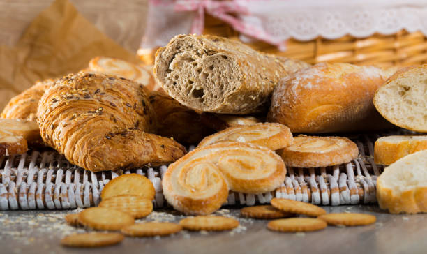 istock Different assortment of bread and  bakery products 1382858807