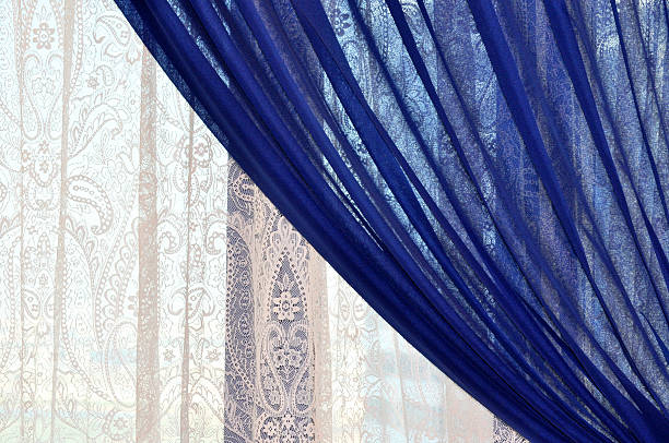 창쪽, 커튼 - lace curtain 뉴스 사진 이미지