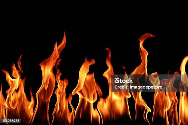 Burning Fire Flame Stock Photo - Download Image Now - Flame, Abstract, Achievement