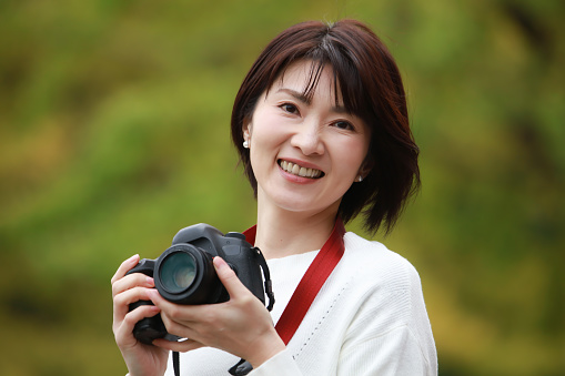 Woman taking a picture