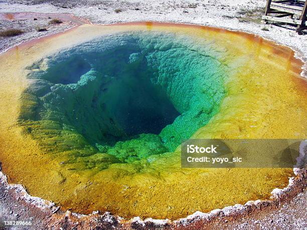 Morning Glory Pool Yellowstone National Park Stock Photo - Download Image Now - Bacterium, Blue, Chlorophyll