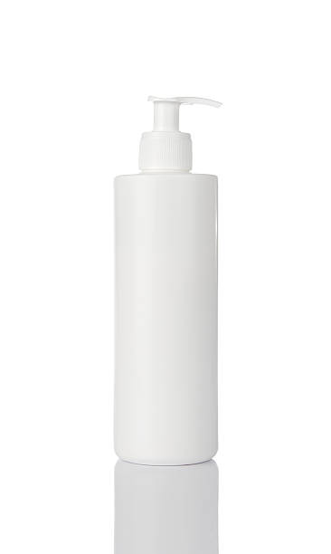 cosmetici bottiglia vuota - liquid soap beauty and health isolated on white isolated foto e immagini stock