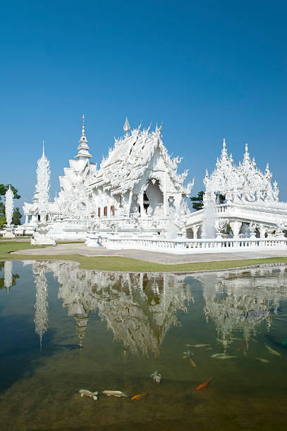 White Temple Chiang Rai Thailand stock photo