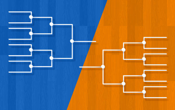 illustrations, cliparts, dessins animés et icônes de tranche de tournoi de basket-ball - manche de qualification