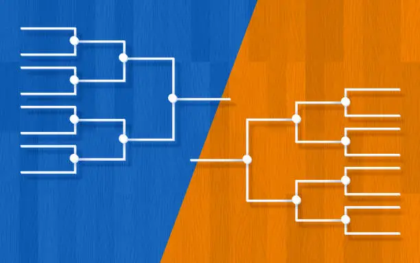 Vector illustration of Basketball Tournament Bracket