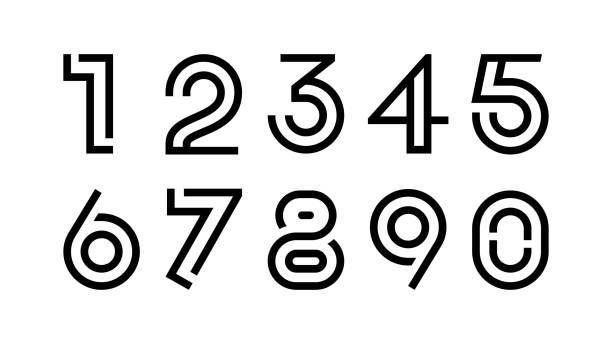 Vector set of number Vector set of number number stock illustrations