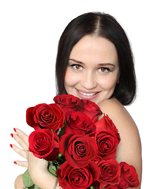 istock Woman with roses 138291597