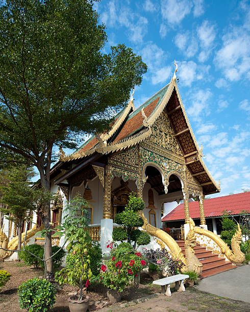 Chinese style temple Thailand stock photo