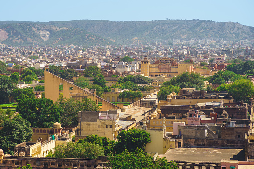 view of jaipur from Isarlat victory tower, aka Swargasuli Tower