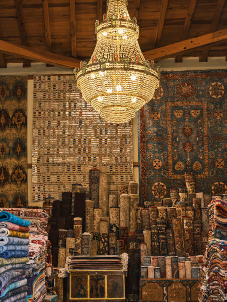 istock a shop selling carpets in the Middle East 1382926766