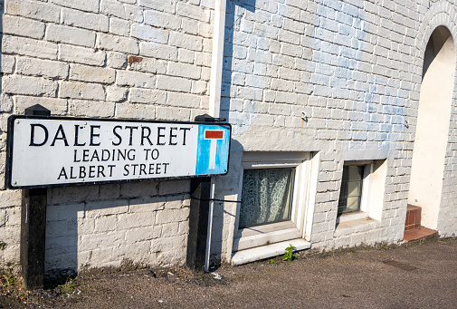Street Name Sign for Dale Street at Royal Tunbridge Wells in Kent, England