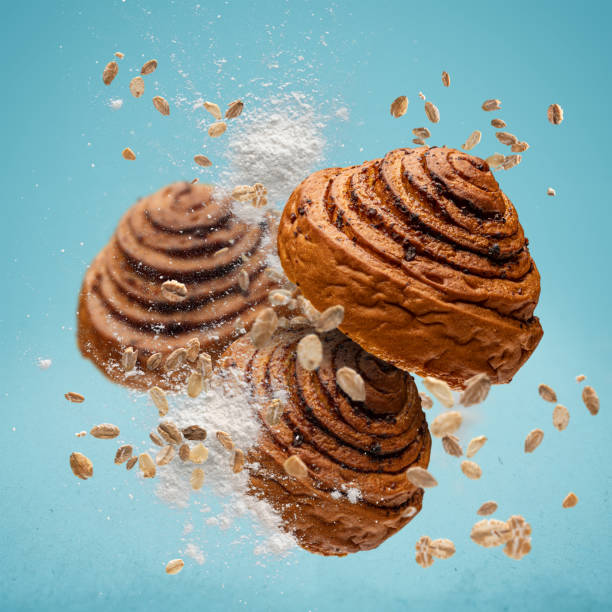 istock Cinnamon rolls buns with cocoa filling 1382938057