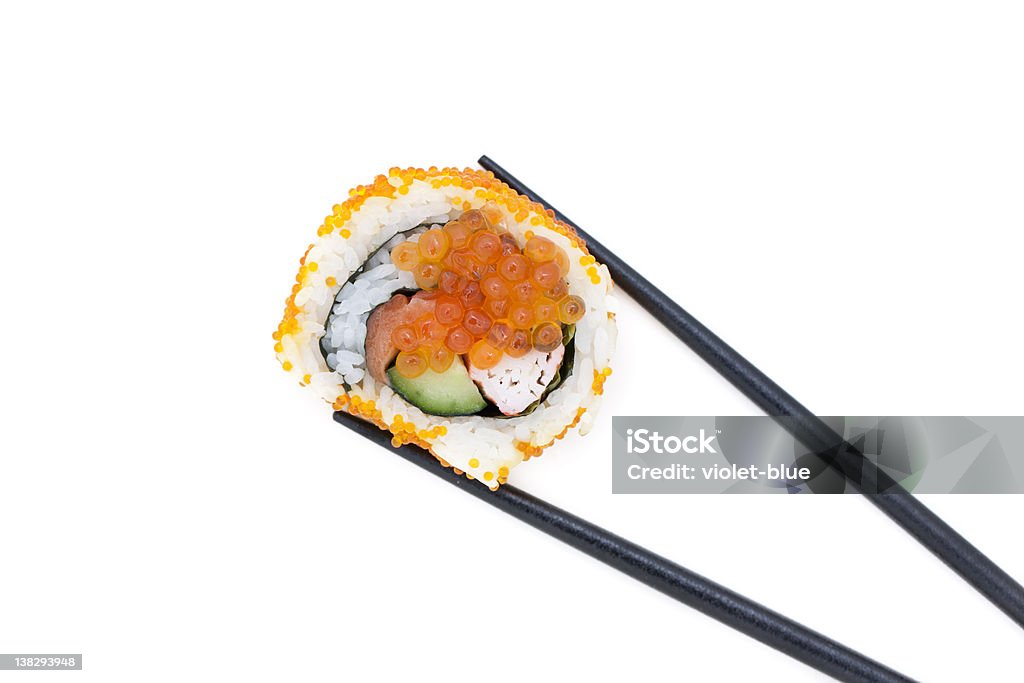 Sushi mit Stäbchen - Lizenzfrei Sushi Stock-Foto