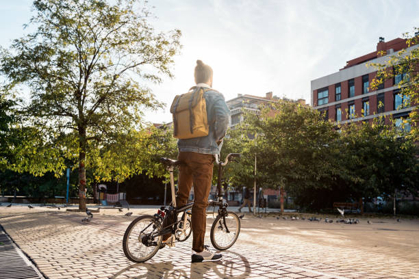 istock Man Using Bike in the City 1382946579
