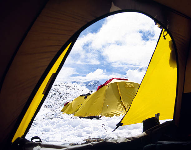 Vista desde la carpa - foto de stock