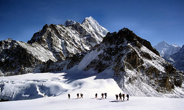 부시워킹 및 sherpas 스톡 사진