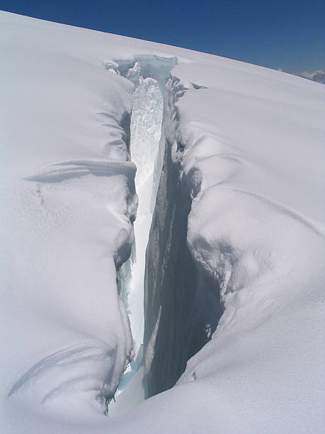 Glacial fisura de glaciar - foto de stock