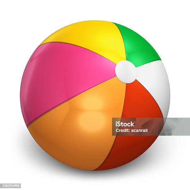 Color Beach Ball Stock Photo - Download Image Now - Sphere, Sports Ball, Child