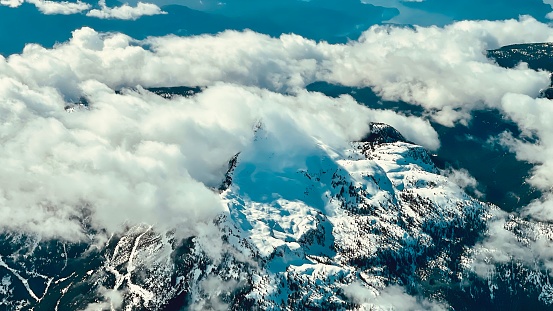 Luchtfoto van de Rocky Mountains Canada