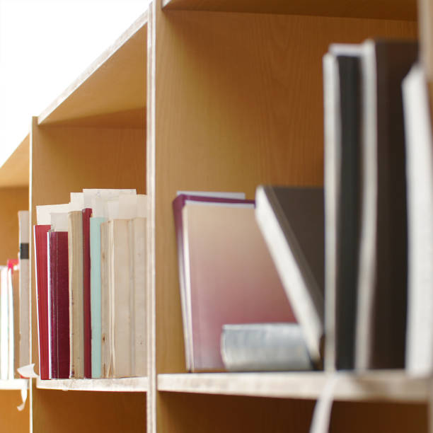 istock Books on a shelf in the library 1382980094