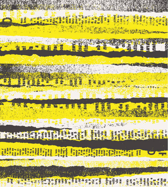 ilustrações de stock, clip art, desenhos animados e ícones de grunge texture torn papers background - black and yellow - wallpaper black retro revival old fashioned