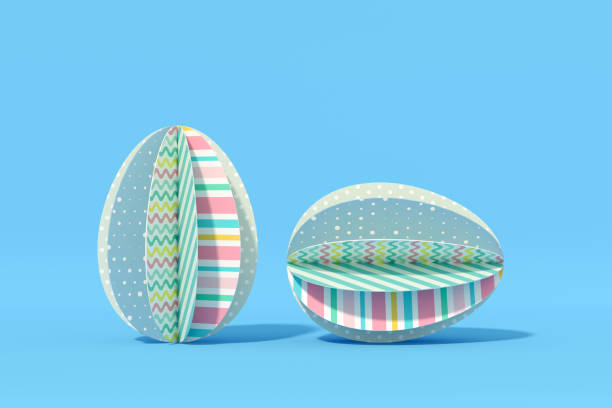 broken open egg shells with matching tops