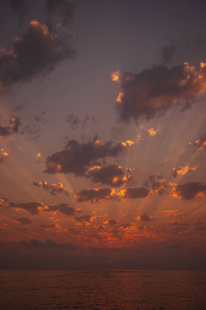 Beautiful sunset over the tropical sea
