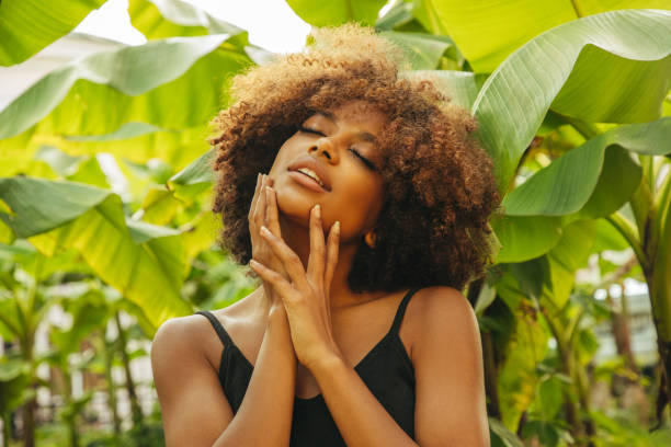 istock Pretty young afro woman 1383002956
