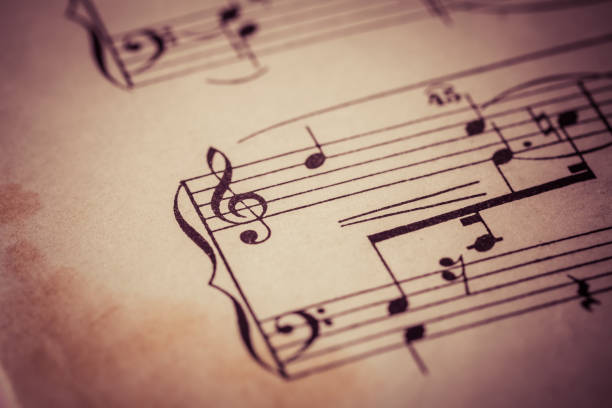Vintage music sheet background