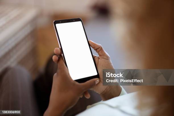 Mockup Screen Smartphone Stock Photo - Download Image Now - Template, Brand Name Smart Phone, Holding
