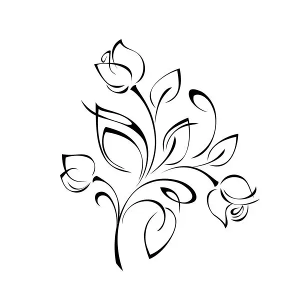 Vector illustration of floral design 35