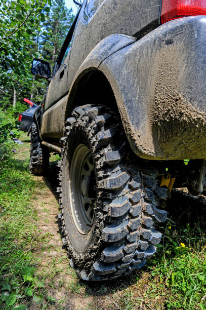 istock 4x4 all-terrain vehicle tire 1383008076