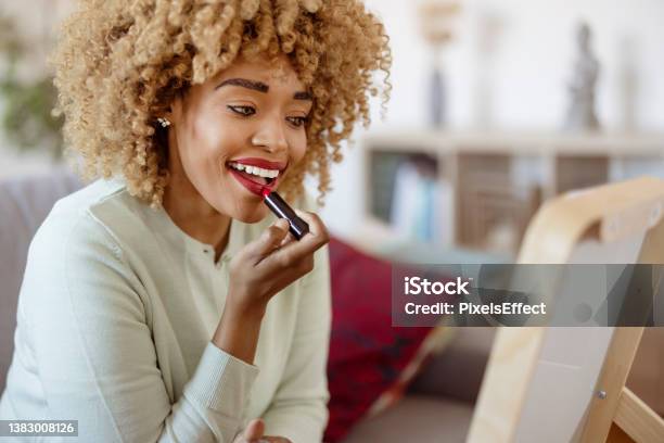 Red Lips Will Never Go Out Of Style Stock Photo - Download Image Now - Lipstick, Applying, Beauty
