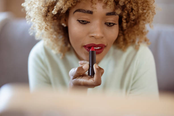 istock Red lips will never go out of style 1383008127
